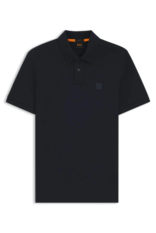 BOSS Mens Passenger Stretch-Cotton Slim-fit Polo Shirt with Logo Patch - Image 1