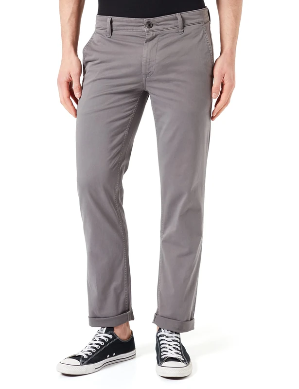 BOSS Mens Chino Slim Slim-fit Chinos in Stretch-Cotton Satin - Image 1