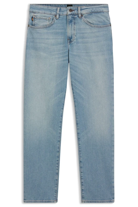 BOSS Mens Re.Maine BC Maine Blue Regular-fit Jeans in Comfort-Stretch Denim