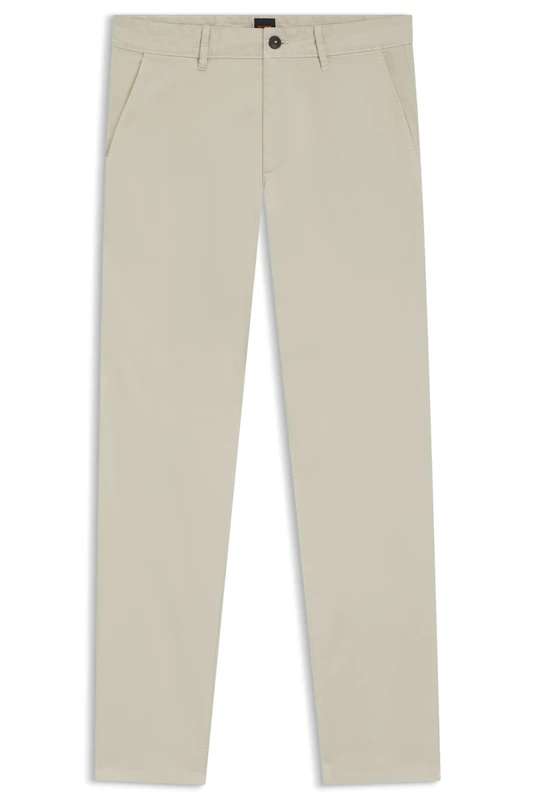BOSS Mens Chino Slim Slim-fit Chinos in Stretch-Cotton Satin