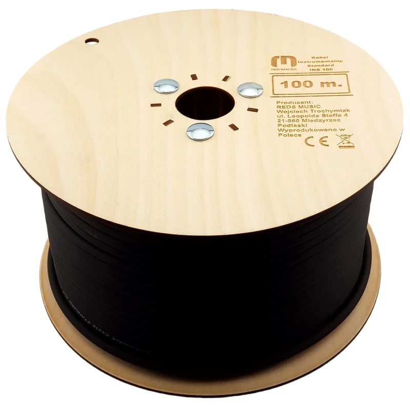 Reds Music Instrument cable INS100 STANDARD (1x0,23mm²) OFC Coax PVC, (100m)