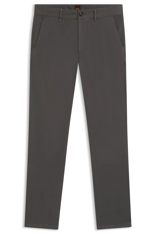 BOSS Mens Chino Slim Slim-fit Chinos in Stretch-Cotton Satin