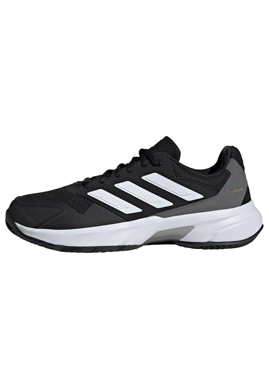 adidas Men's CourtJam Control 3 Clay Tennis Shoes, Core Black/Cloud White/Grey Four, 10 UK