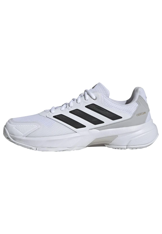 adidas Men's Courtjam Control 3 Tennis Shoes, Cloud White/Core Black/Grey Two, 7 UK - Image 1