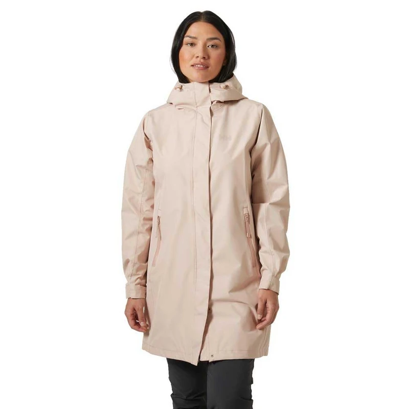 Helly Hansen Womens W Active Ocean Bound Raincoat - Pink Cloud, XL