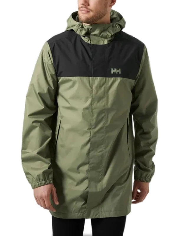 Helly Hansen Mens Vancouver Raincoat - Green, S