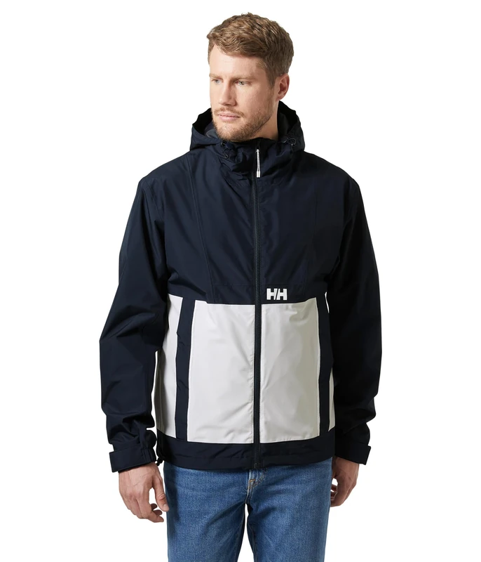 Helly Hansen Mens Rig Rain Jacket - Navy, M