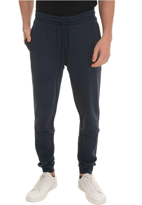 BOSS Mens Sestart Cotton-Terry Tracksuit Bottoms with Logo Patch