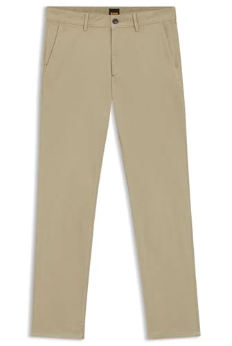 BOSS Mens Chino Slim Slim-fit Chinos in Stretch-Cotton Satin