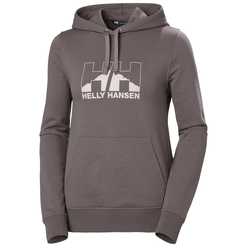Helly Hansen Womens W Nord Graphic Pullover Hoodie - Sparrow Grey, S