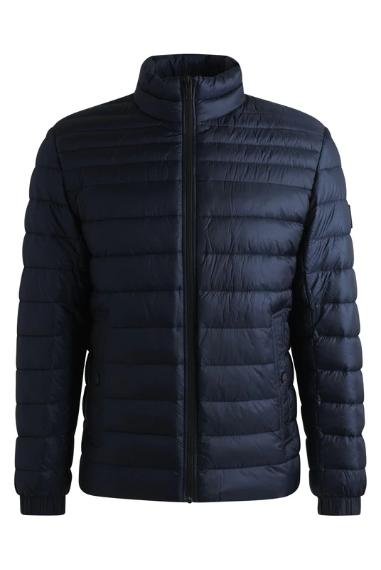 BOSS Mens Oden1 Logo-Badge Jacket with Water-Repellent Finish
