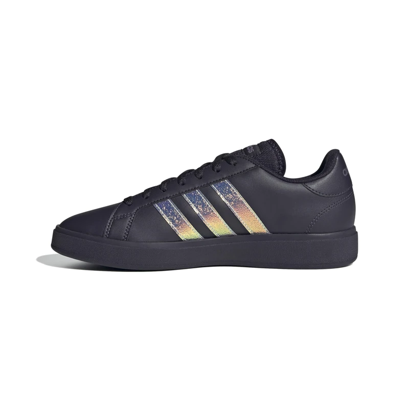 adidas Women's Grand Court Base 2.0 Shoes, Aurora Black/Aurora Black/Shadow Violet, 3.5 UK
