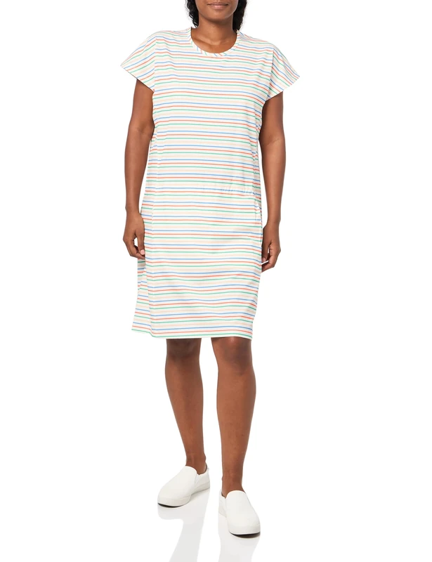 Helly Hansen Womens W Thalia Summer Dress 2.0 - Snow Multistripe, L