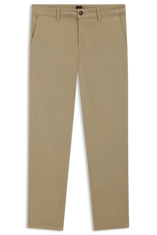 BOSS Mens Chino Tapered Tapered-fit Chinos in Stretch-Cotton Satin