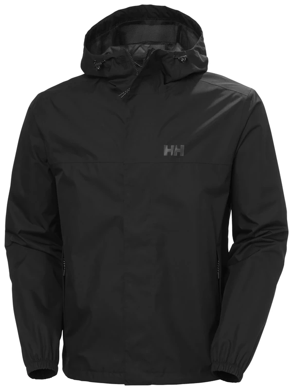 Helly Hansen Men's Vancouver Rain Jacket, Black, L
