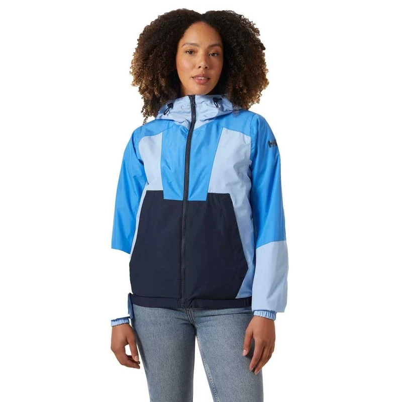 Helly Hansen Womens W Rig Rain Jacket - Bright Blue, XL