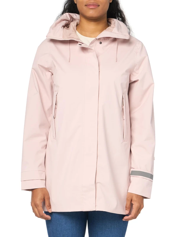 Helly Hansen Womens W Victoria Mid Length Raincoat - Pink Cloud, S