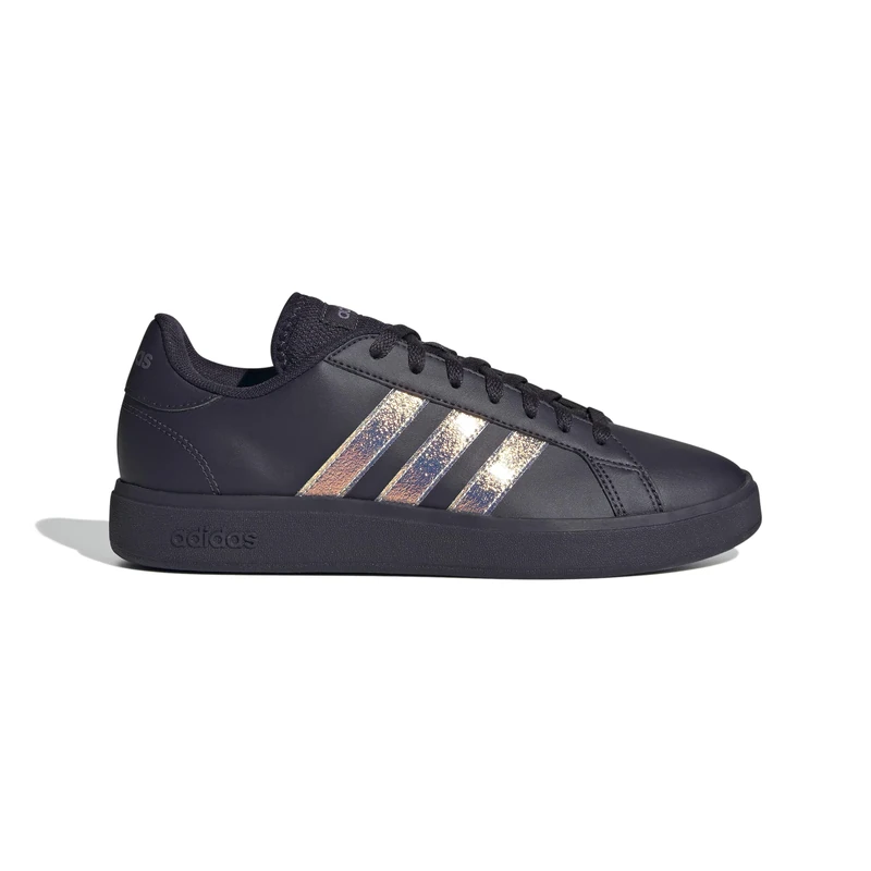 adidas Women's Grand Court Base 2.0 Shoes, Aurora Black/Aurora Black/Shadow Violet, 9 UK