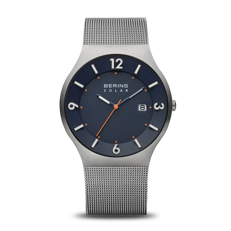 BERING Men Analog Solar Collection Watch with Stainless Steel Strap and Sapphire Crystal 14440-093