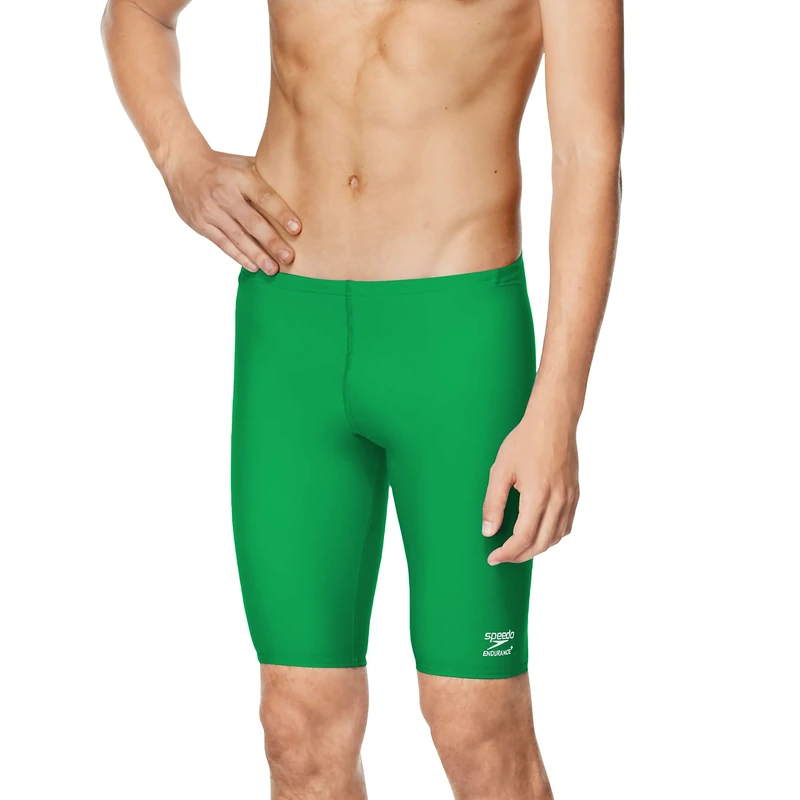 Speedo Mens Swimsuit Jammer Endurance+ Solid USA Adult, Team Bright Green, 36