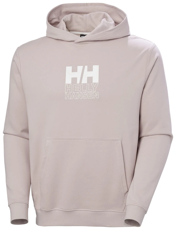 Helly Hansen Mens Core Graphic Sweat Hoodie - Pink Cloud, L