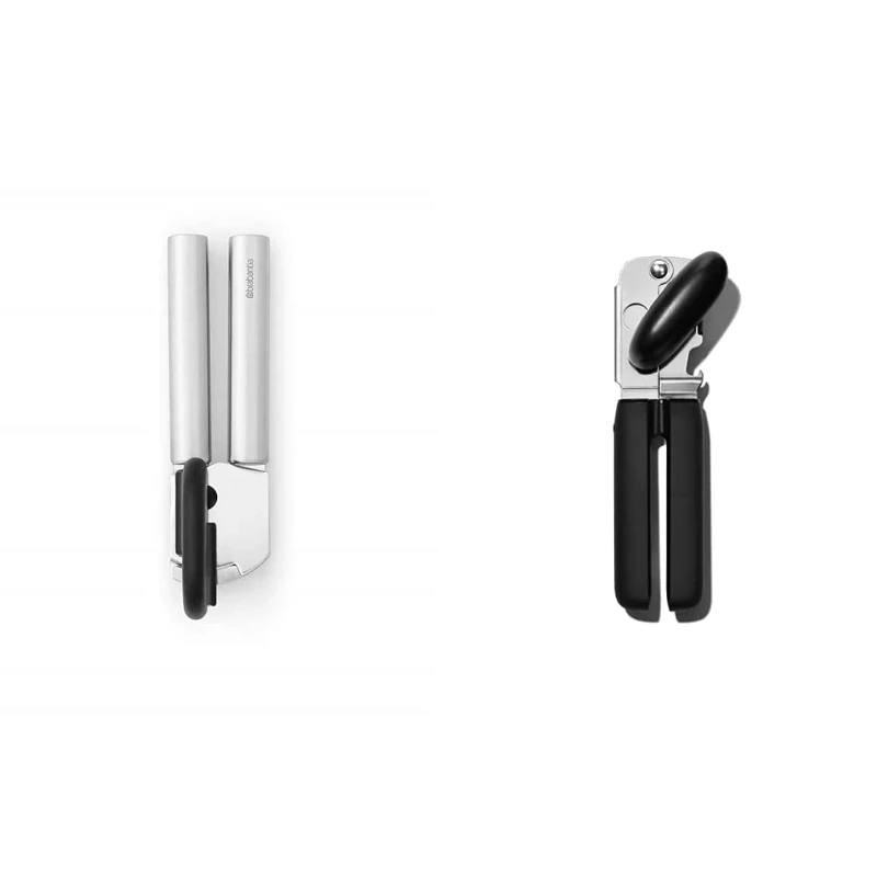 Brabantia Steel Tin Opener with OXO Handle - Safe & Dishwasher Safe