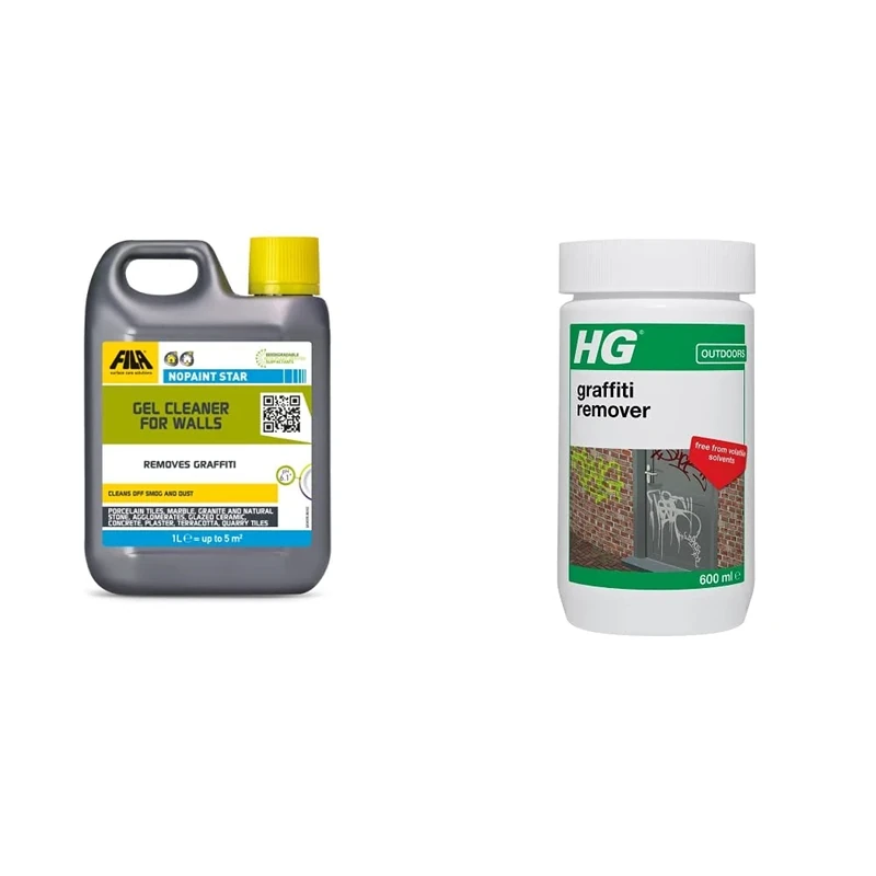 FILA Surface Care Solutions Fila No Paint Star Professional Water-Based Gel Cleaner-Graffiti Remover & HG Graffiti Cleaner, Powerful Spray Paint, Emulsion, Pen & Mark Remover for All Surfaces