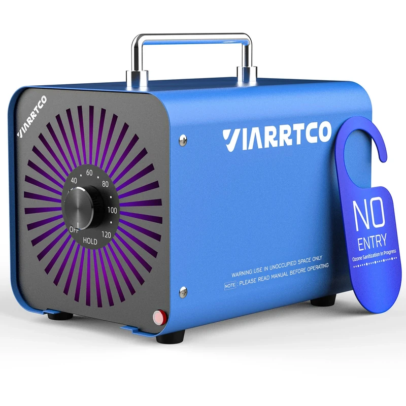 VIARRTCO Ozone Machine Generator 40000mg/h - 6000+ Sq. Ft. for Home, Car - All Metallic Blue