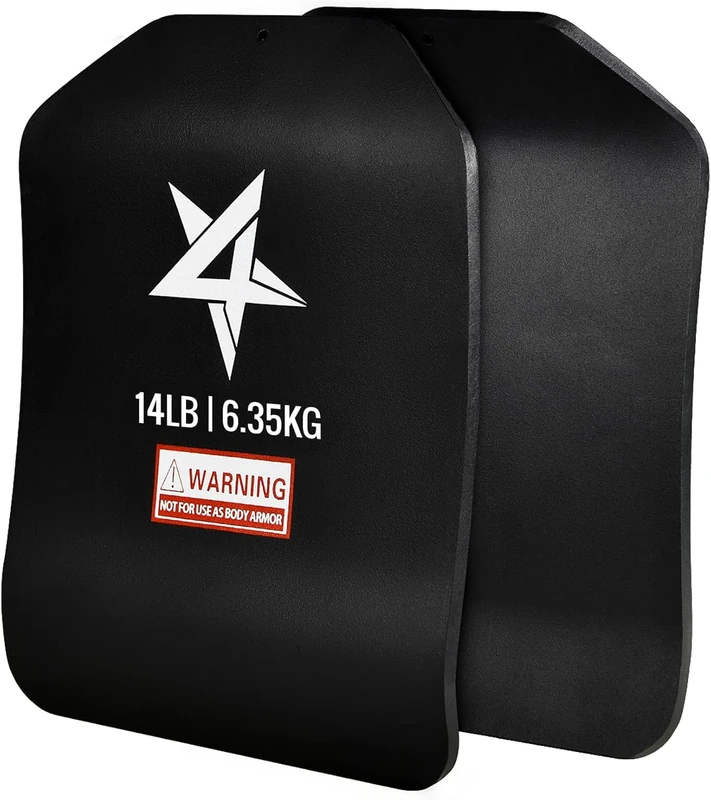 Yes4All 3D Weight Vest Plates 14LB Pairs with Curved Ergonomic Design for Plate Carrier, Body Workout, Intensive Training, Rucking, and Cardio - Image 1