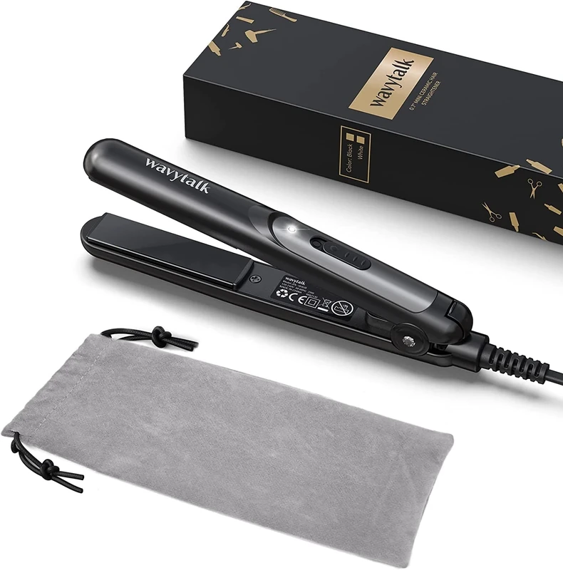 Wavytalk Mini Hair Straightener - Ceramic Plate, Fast Heat - Black