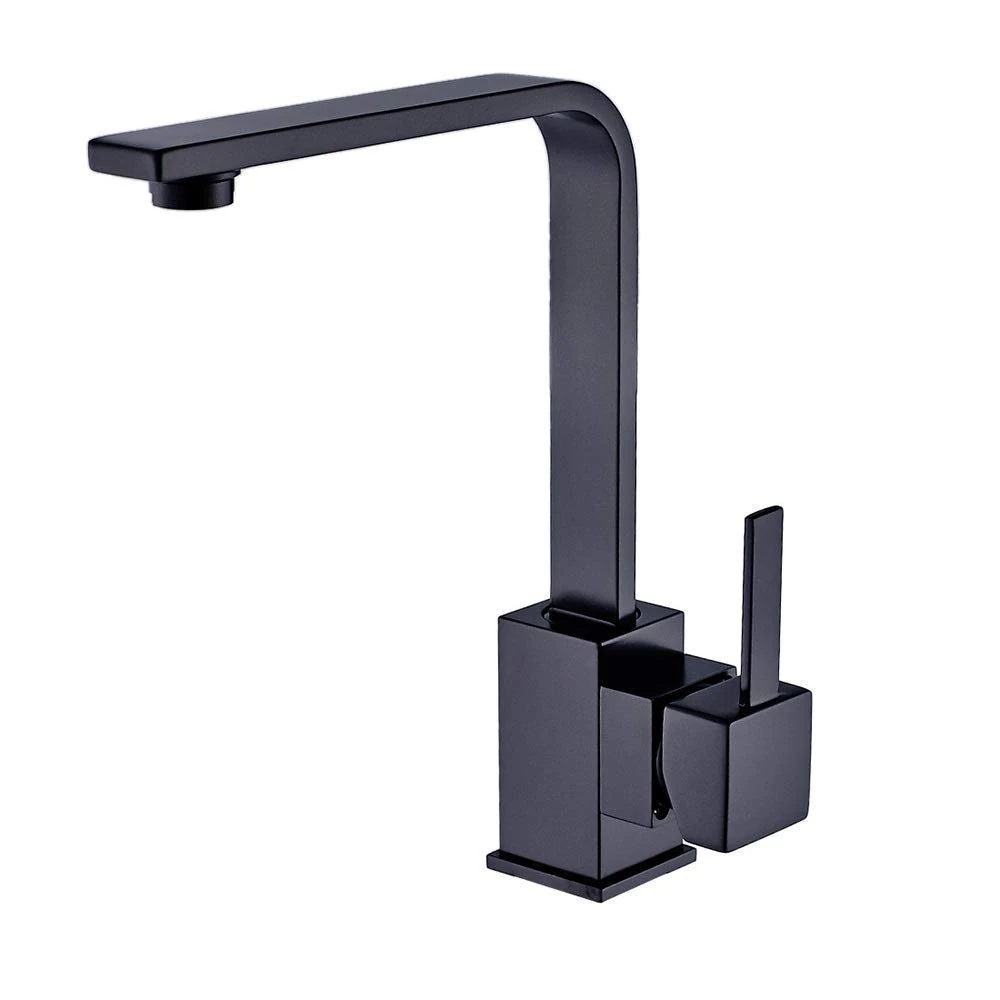 ANIFM Sink Tap，Kitchen Bathroom Sink Tap，Warm Home Copper Black Paint Faucet Kitchen Sink Dish Hot and Cold Water Single Hole Single Handle Faucet Comfortable anniversary