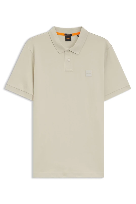 BOSS Slim-fit Polohemd Aus Stretch-Baumwolle Mit Logo-aufnäher