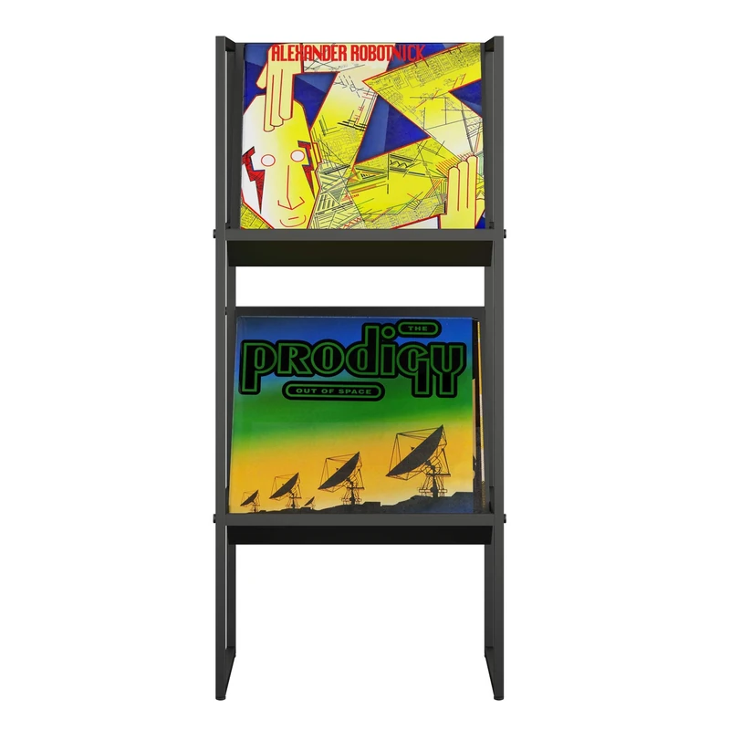 Novogratz Helix Vinyl Record Storage Black