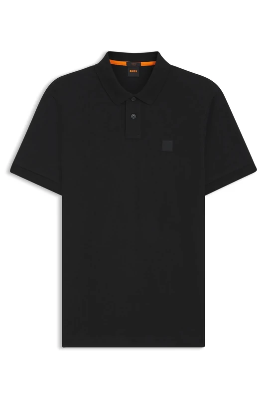 BOSS Mens Passenger Stretch-Cotton Slim-fit Polo Shirt with Logo Patch