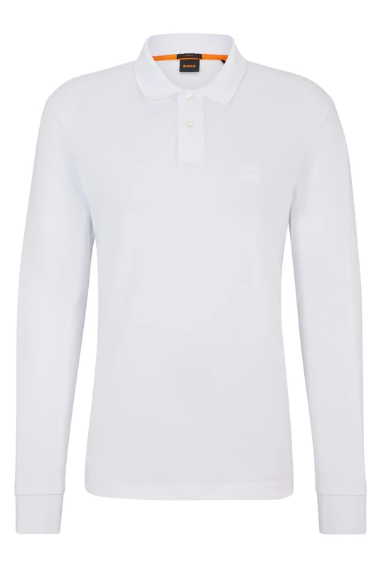 BOSS Mens Passerby Polo Shirt White M