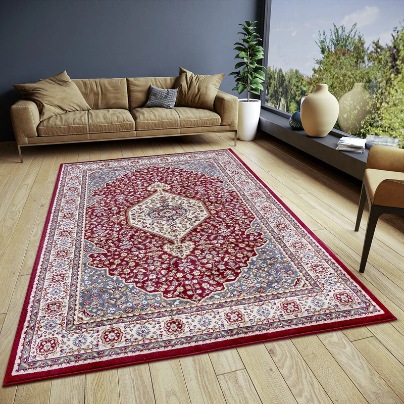 HANSE Home Mochi Oriental Rug - Runner Oriental Classic Densely Woven with Ornaments Vintage Look Soft Short Pile for Bedroom, Dining Room, Living Room, Hallway - Red, 160 x 235 cm