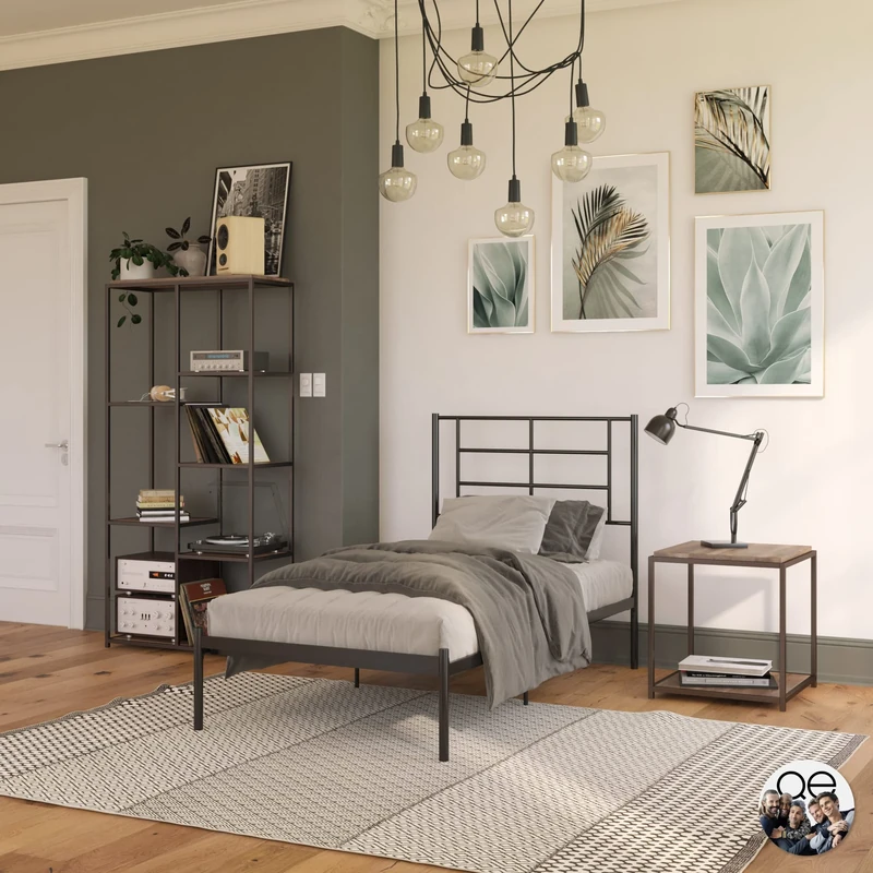 DHP Jensen Metal Bed Black Single