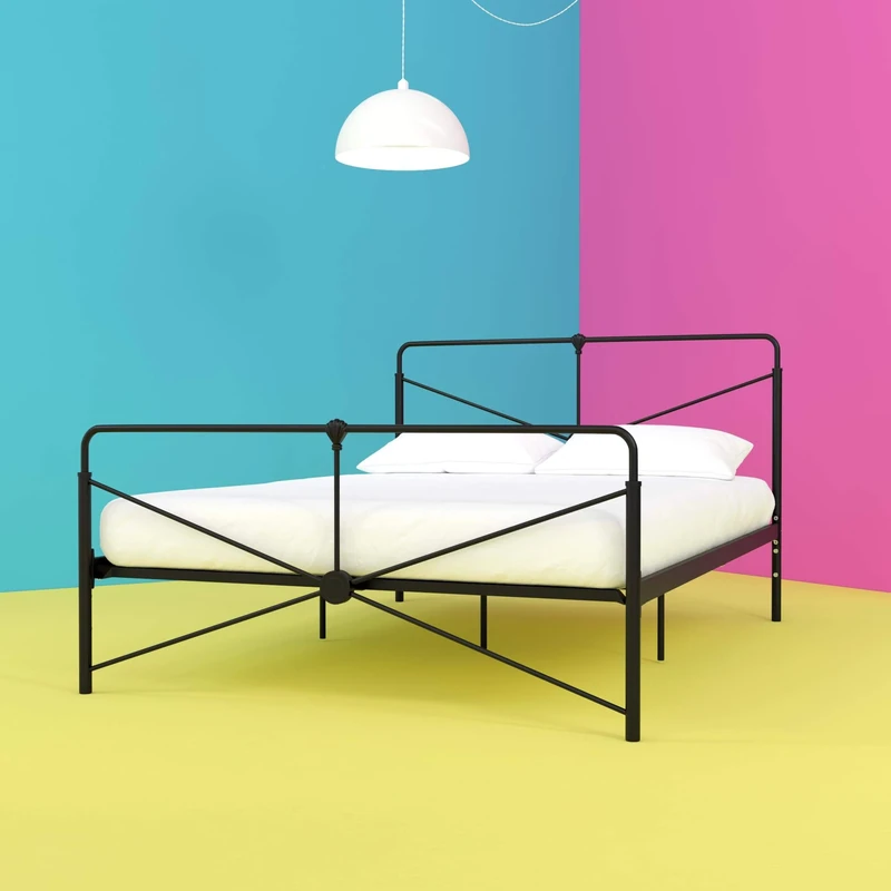 DHP Leopold Metal Bed Black Double