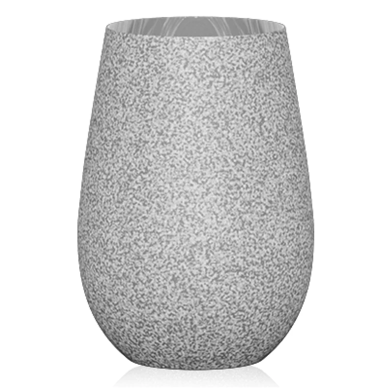 Stölzle Lausitz Long Drink Cups Stones Graphite/Set of 6 Drinking Glasses/Cocktail Glasses/High-Quality Long Drink Glasses Set in Stone Look/Gin Glasses/Highball Glasses - Medium Grey