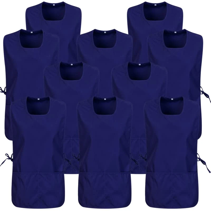 MISEMIYA - Package 10 Units - Apron Cleaning Work Uniform Clinic Hospital Cleaning Veterinary 3-3301 - Large, Purple 68