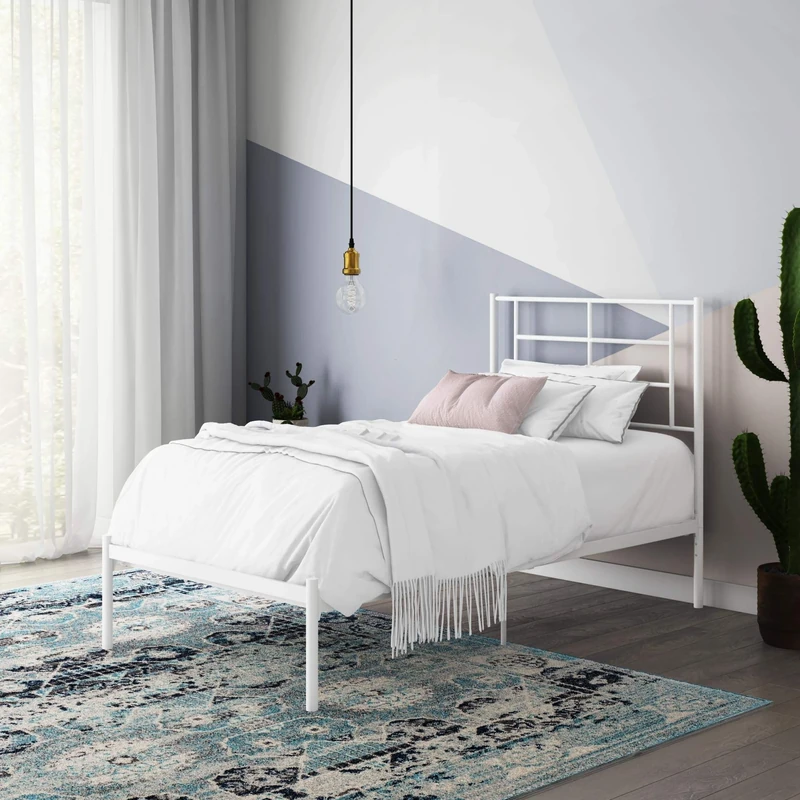 DHP Jensen Metal Bed White Single