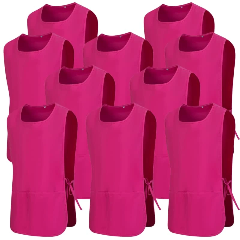 MISEMIYA - Package 10 Units - Apron Cleaning Work Uniform Clinic Hospital Cleaning Veterinary 3-3301 - Medium, Fucisa 68