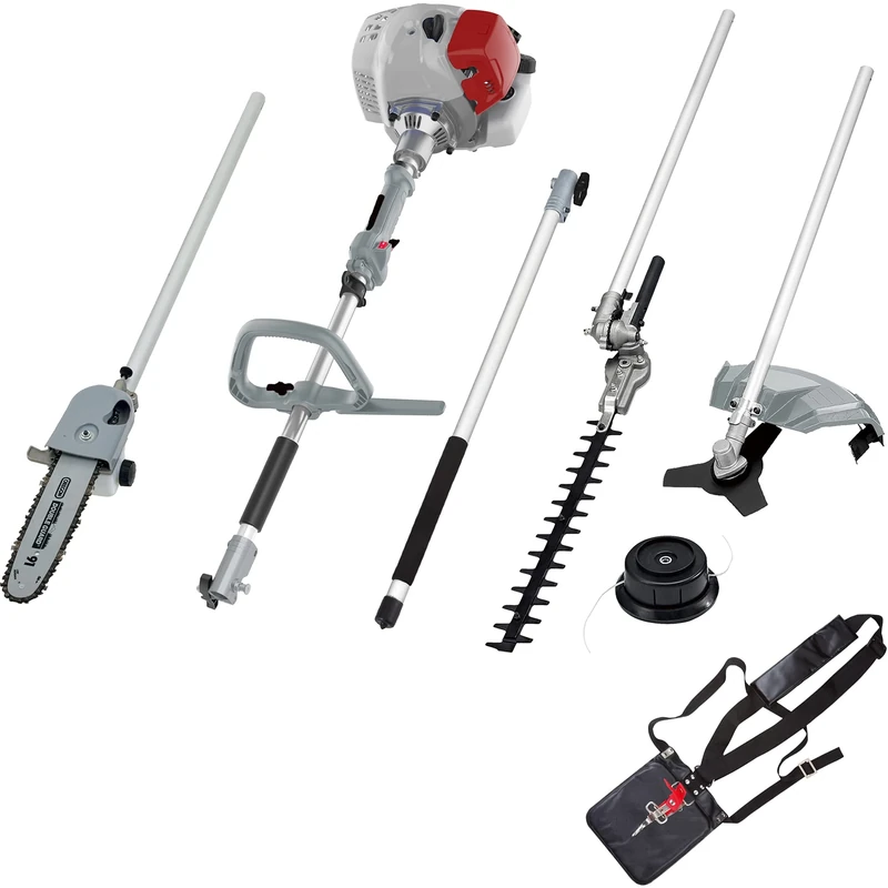 IKRA 4in1 thermal multifunction tool IBKH 33-1: brush cutter, strimmer, pruner & telescopic hedge trimmer