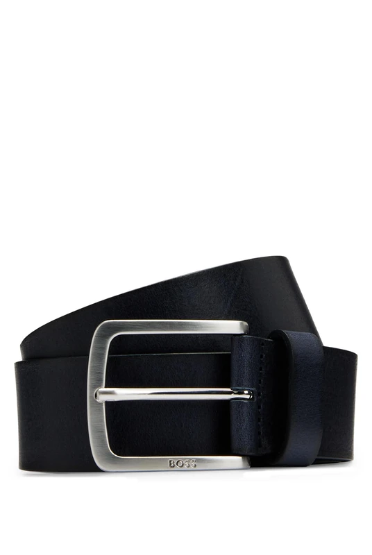 BOSS Mens Jor-V Sz40 Italian-leather belt with logo-engraved buckle