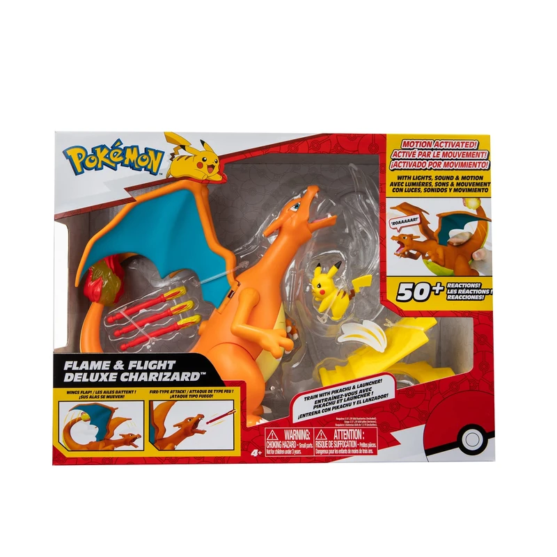 Bizak Pokemon Deluxe Electronic Charizard Vs Pikachu Set with Over 30 Lights, Sounds and Motion Reactions Unique in its Flying Form (63223731) - Image 1
