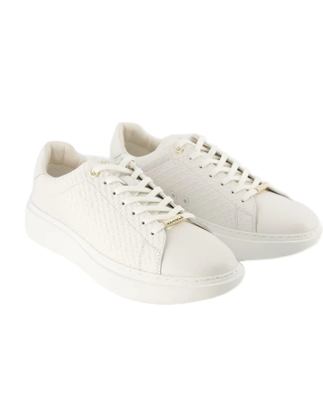 BOSS Women's Amber_Tenn_hflt Sneaker, White, 8 UK