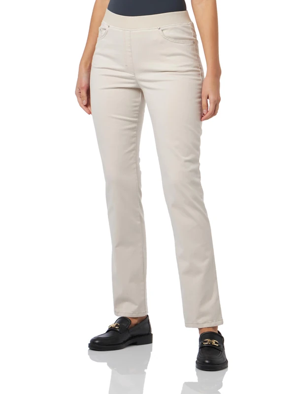 Raphaela by Brax Women's Pamina Thermolite Cotton Slacks, Ecru, 32W x 32L