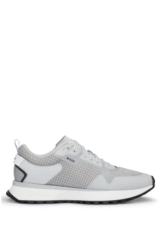 BOSS Mens Jonah Runner Style Trainer Open White 121 9 UK