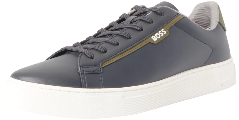 BOSS Men's Rhys_Tenn_pusdth Tennis, Dark Blue, 43 EU, darkblue, 9.5 UK