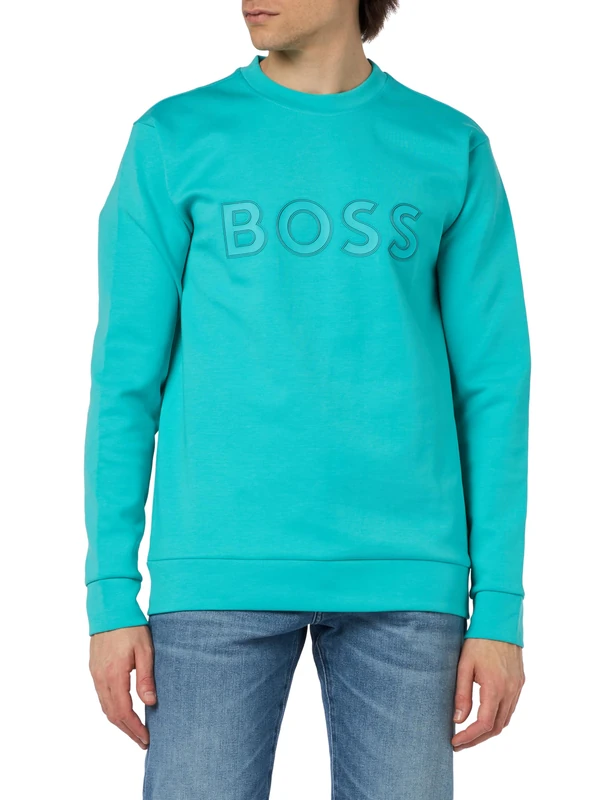 BOSS Men's Sweatshirt, Open Green367, M - Image 1